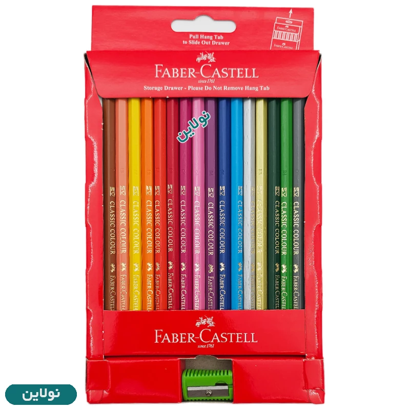 قیمت و خرید مداد رنگی 36 رنگ فابر کاستل مدل کلاسیک جعبه مقوایی + تراش کد 115856 | نولاین