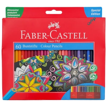 مداد رنگی 60 رنگ فابر کاستل مدل کلاسیک جعبه مقوایی کد 111260 | نولاین