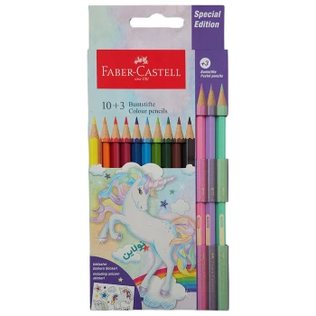 مداد رنگی 13 رنگ فابر کاستل سری یونیکورن (تک شاخ) کد 111219 | نولاین