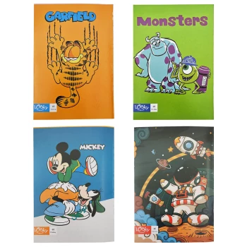 دفتر نقاشی 40 برگ لوکی بسته 4 عددی پسرانه کد DF-301 | نولاین