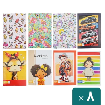 دفتر مشق تک خط 40 برگ لوکی بسته 8 عددی DF-300 | نولاین