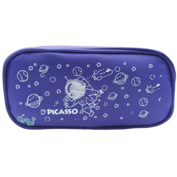 جامدادی پارچه ای 2 زیپ پیکاسو سری بنفش کد E3 | نولاین