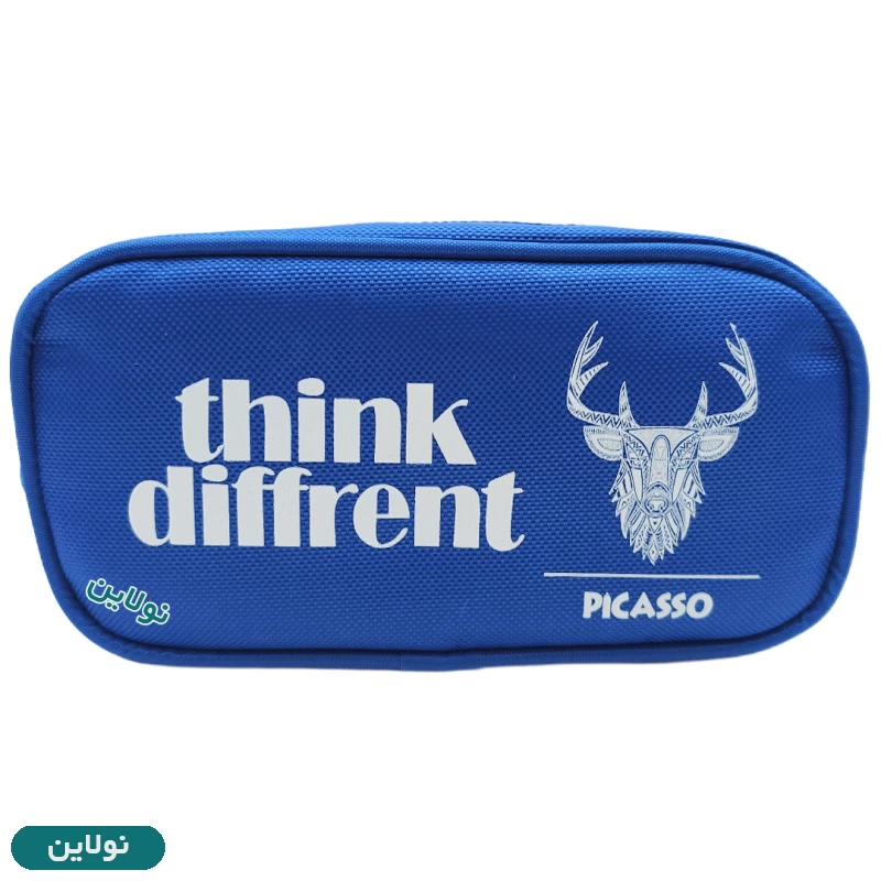 قیمت و خرید جامدادی پارچه ای 2 زیپ پیکاسو سری آبی کد E3 | نولاین