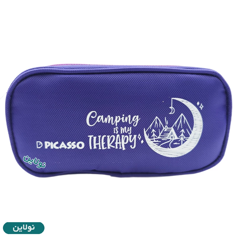 قیمت و خرید جامدادی پارچه ای 2 زیپ پیکاسو سری بنفش کد E3 | نولاین