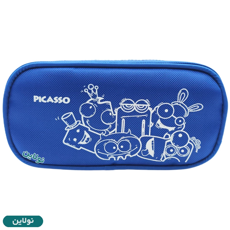 قیمت و خرید جامدادی پارچه ای 2 زیپ پیکاسو سری آبی کد E3 | نولاین