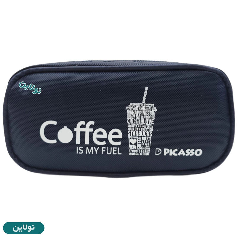 قیمت و خرید جامدادی پارچه ای 2 زیپ پیکاسو سری سرمه ای کد E3 | نولاین