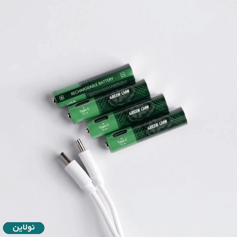 قیمت و خرید باتری نیم قلم شارژی گرین لاین ظرفیت 500mWh مدل AAA1.6v Zn-Ni | نولاین