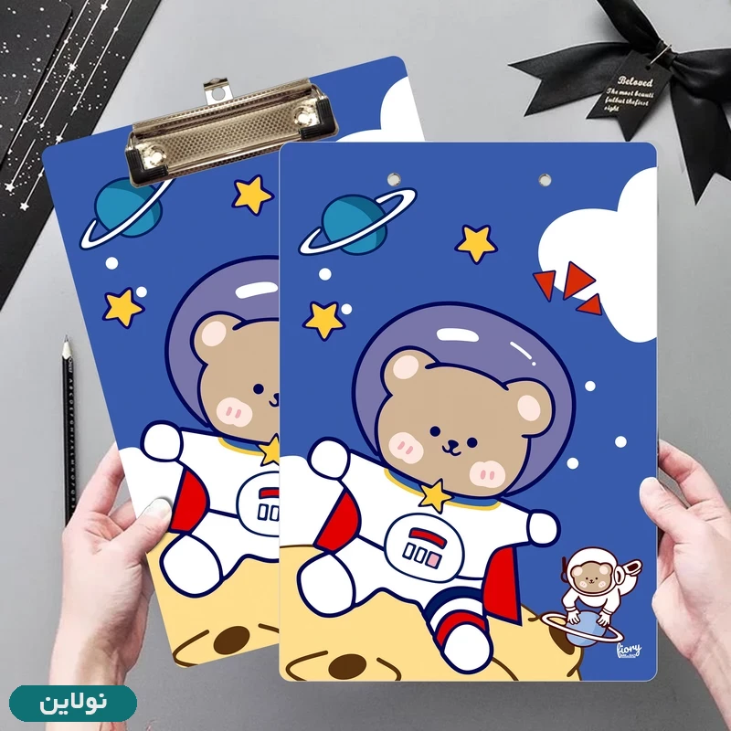 قیمت و خرید تخته شاسی A4 چوبی طرح خرس فضانورد مستر راد کد 2399 | نولاین