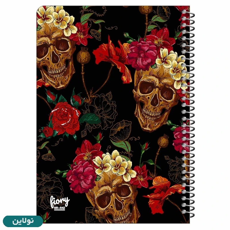 قیمت و خرید دفتر برنامه ریزی مدل پلنر روزانه طرح جمجمه  و گل مستر راد کد 1875 | نولاین