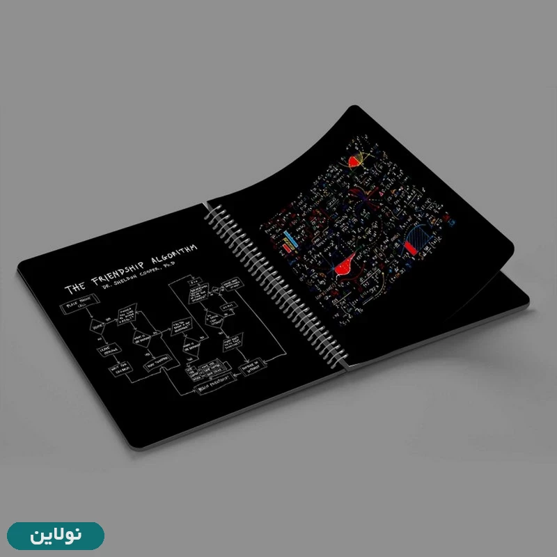 قیمت و خرید دفتر بلک ژورنال کاغذ مشکی طرح ستاره مستر راد کد 1685 | نولاین