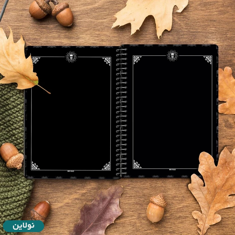 قیمت و خرید دفتر بلک ژورنال کاغذ مشکی طرح یادداشت مرگ Death note مستر راد کد 2214 | نولاین
