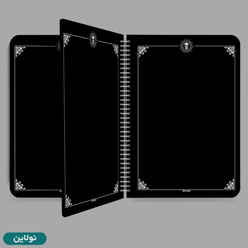قیمت و خرید دفتر بلک ژورنال کاغذ مشکی طرح یادداشت مرگ Death note مستر راد کد 2214 | نولاین