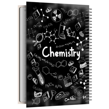 دفتر مشق 100 برگ سیمی جلد سخت طرح شیمی Chemistry کد 2175 | نولاین