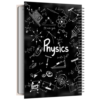 دفتر مشق 100 برگ سیمی جلد سخت طرح فیزیک Physics کد 2166 | نولاین