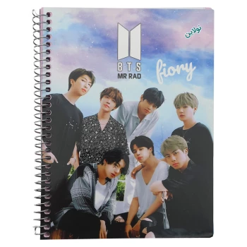دفترچه زبان 4 خط 50 برگ طرح بی تی اس BTS مستر راد کد 1684 | نولاین