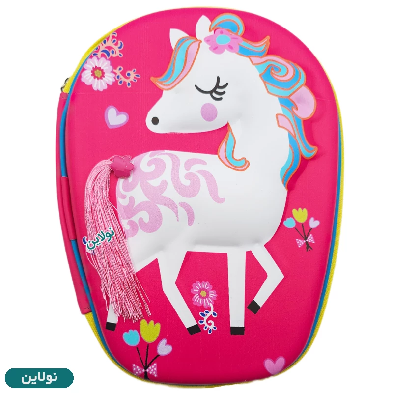 قیمت و خرید جامدادی کتابی برجسته سایز بزرگ طرح اسب خوشحال Happy Horse لایت استار | نولاین