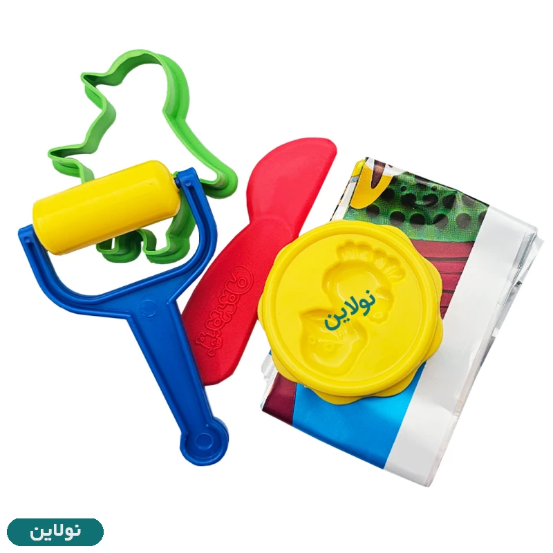 قیمت و خرید خمیر بازی سطلی 5 رنگ ابزار دار آریا کد 1062 | نولاین