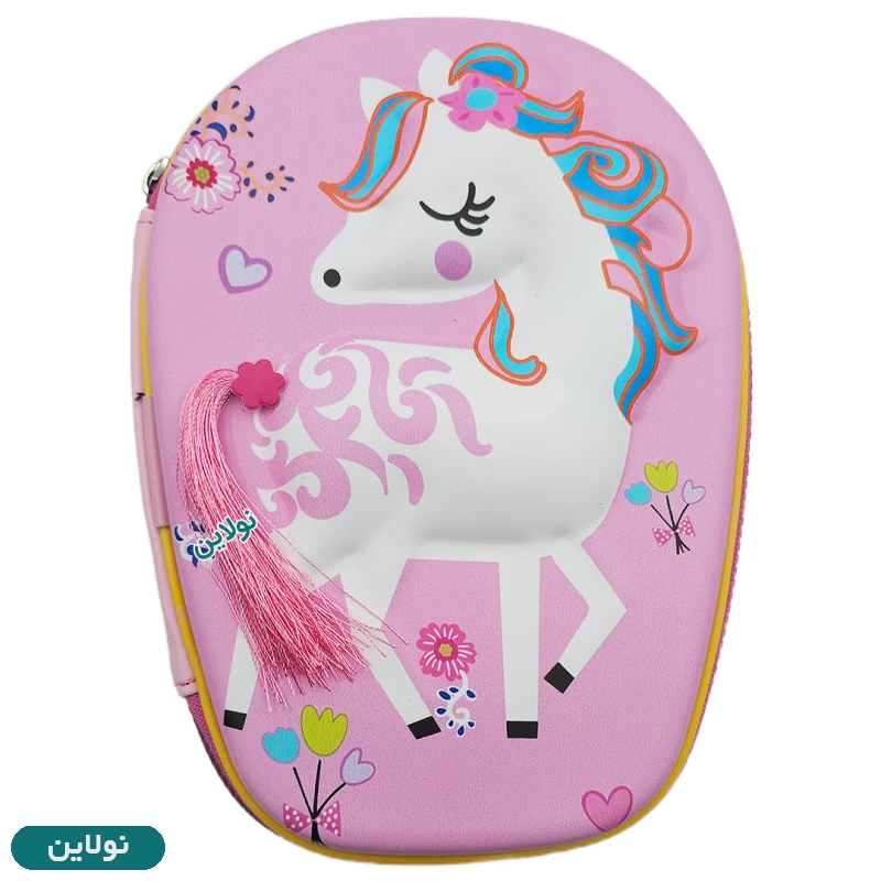 قیمت و خرید جامدادی کتابی برجسته سایز بزرگ طرح اسب خوشحال Happy Horse لایت استار | نولاین