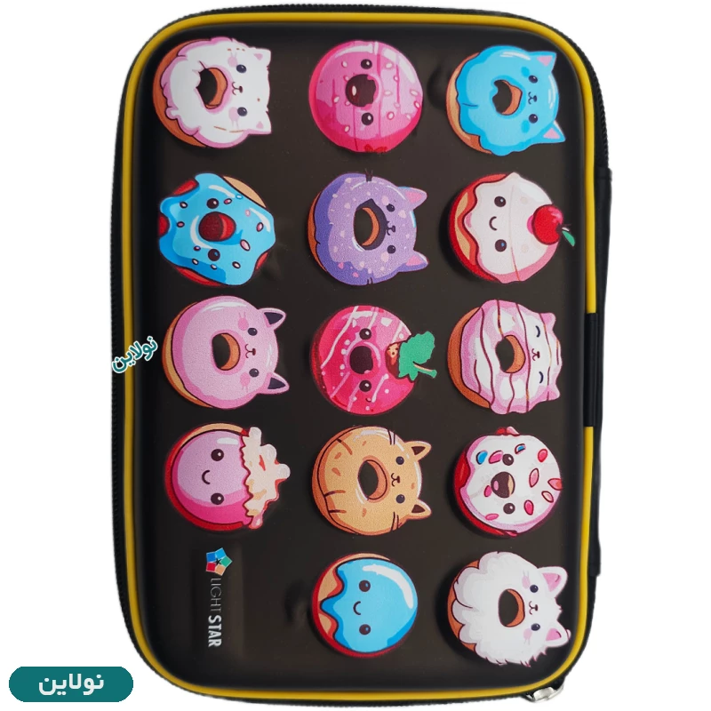 قیمت و خرید جامدادی کتابی برجسته سایز بزرگ طرح دونات Lovely Donut لایت استار | نولاین قیمت و خرید جامدادی کتابی برجسته سایز بزرگ طرح دونات Lovely Donut لایت استار | نولاین