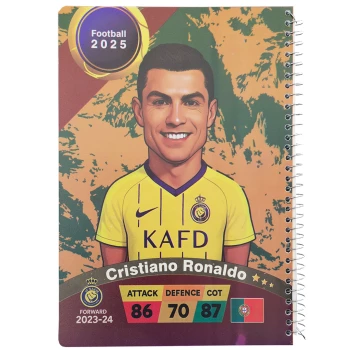 دفتر مشق تک خط 100 برگ سیمی طرح رونالدو ارس Aras | نولاین