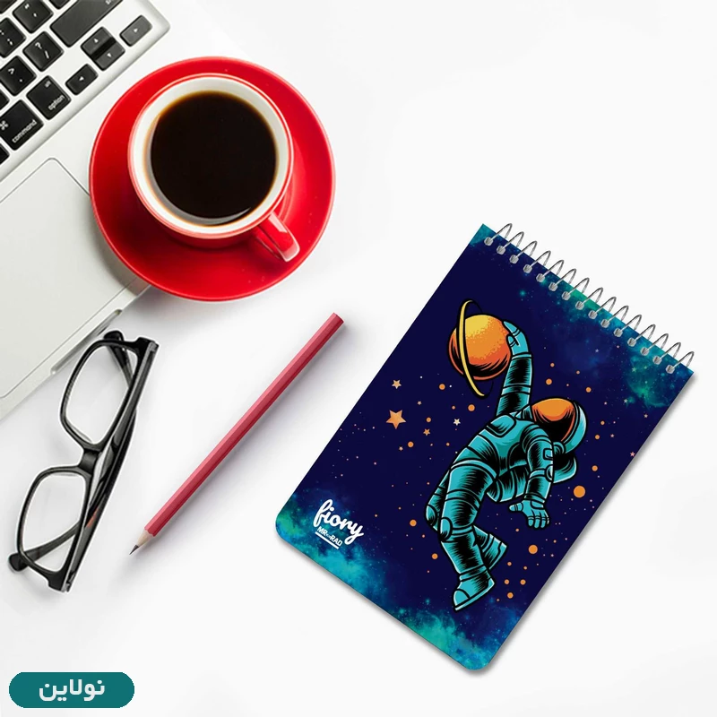 قیمت و خرید دفترچه یادداشت سیمی مستر راد طرح فضانورد  کد 1788 | نولاین