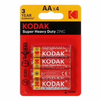 باتری قلمی کداک بسته 4 عددی مدل Super Heavy Duty Zinc LR6 AA | نولاین