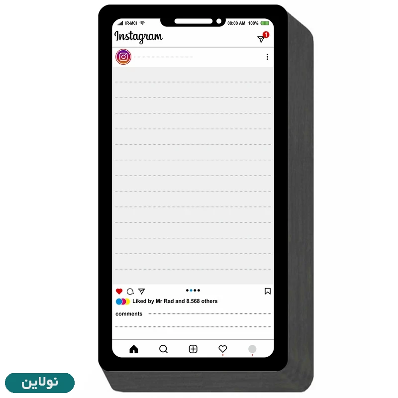 قیمت و خرید کاغذ یادداشت چسب دار مدل استیک نوت مستر راد طرح اینستاگرام بسته 50 عددی کد 1935 | نولاین