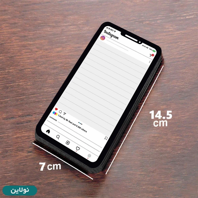 قیمت و خرید کاغذ یادداشت چسب دار مدل استیک نوت مستر راد طرح اینستاگرام بسته 50 عددی کد 1935 | نولاین