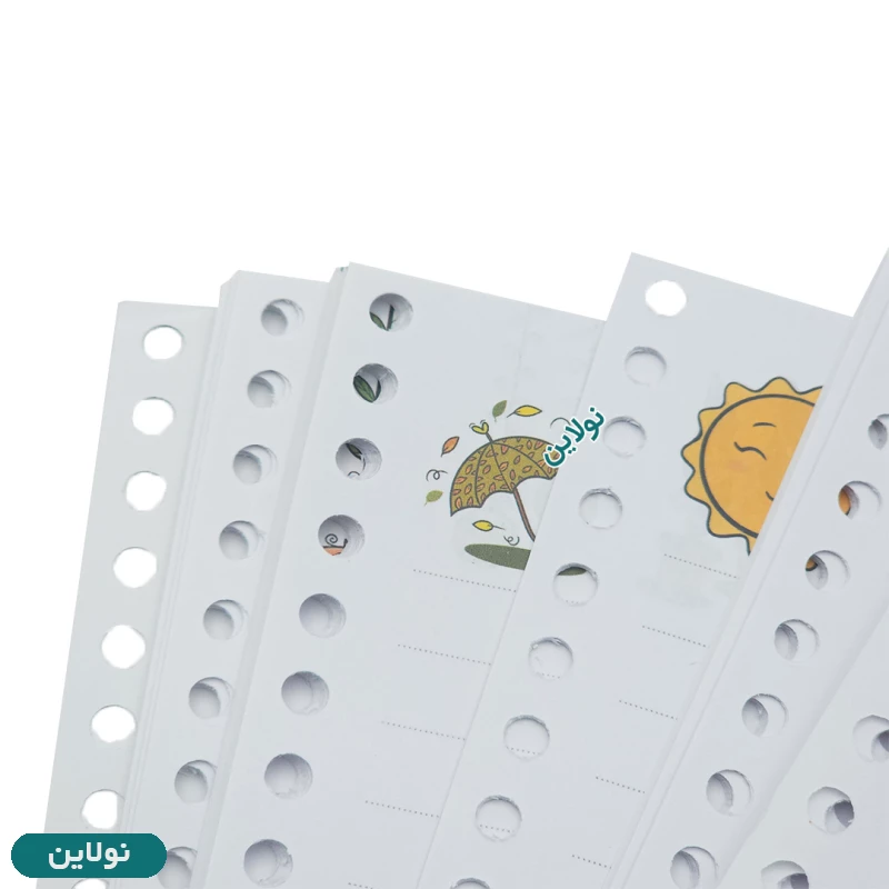 قیمت و خرید کاغذ یدک کلاسور 26 سوراخ دایان مدل حاشیه دار سری آنجل بسته 80 عددی کد 415 | نولاین