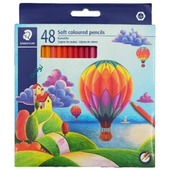 مداد رنگی 48 رنگ استدلر جعبه مقوایی کد 143C48LJ | نولاین