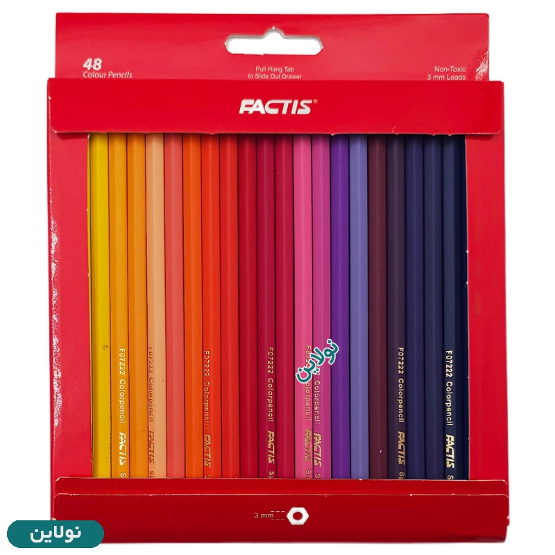 قیمت و خرید مداد رنگی 48 رنگ فکتیس جعبه مقوایی | نولاین