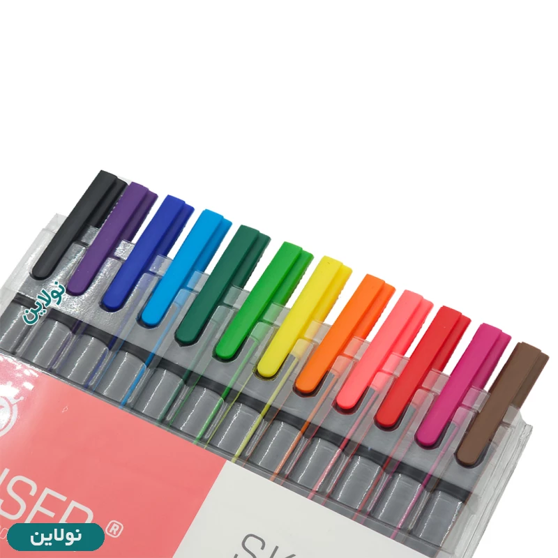 قیمت و خرید روان نویس نوک نمدی 12 رنگ کایزر ضخامت 0.4 میلی متری کد Sk808 | نولاین