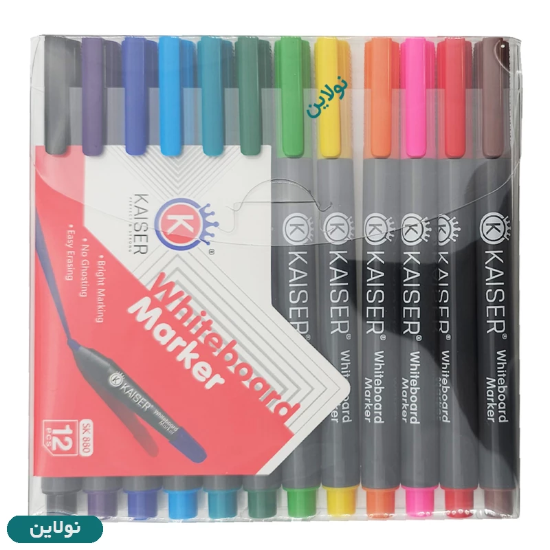 قیمت و خرید ماژیک وایت برد 12 رنگ کایزر کد SK880 | نولاین