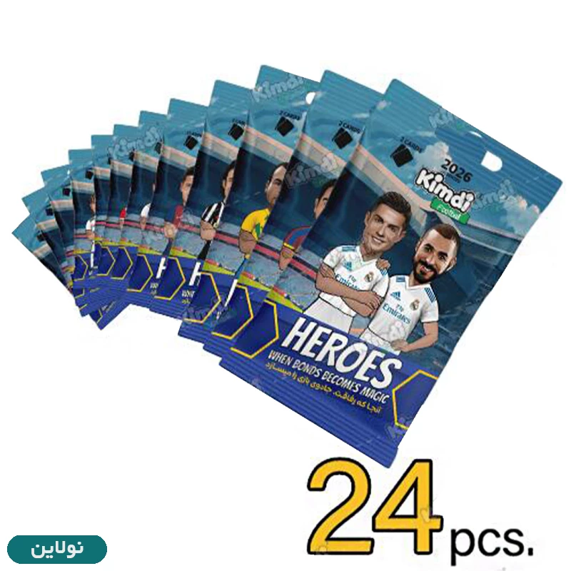 قیمت و خرید کارت بازی کیمدی سری هیروز Heros 2026 بسته 24 عددی | نولاین