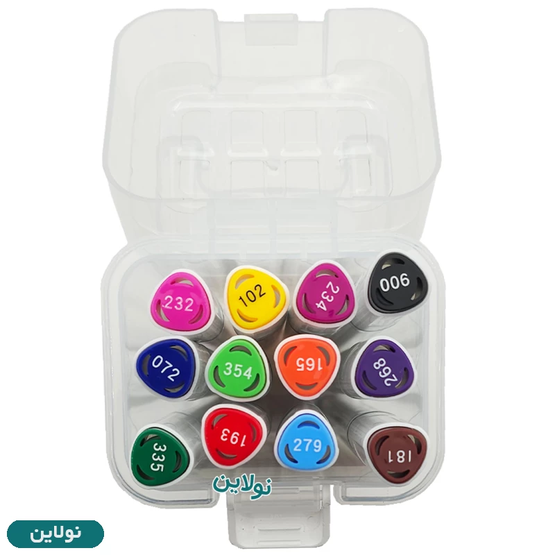 قیمت و خرید ماژیک طراحی مدل مارکر راندو 2 سر 12 رنگ وینتر کد 30012 | نولاین