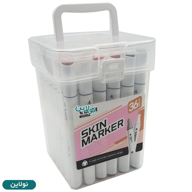 قیمت و خرید ماژیک طراحی مدل مارکر راندو 2 سر 36 رنگ طیف پوست وینتر کد 30036S | نولاین