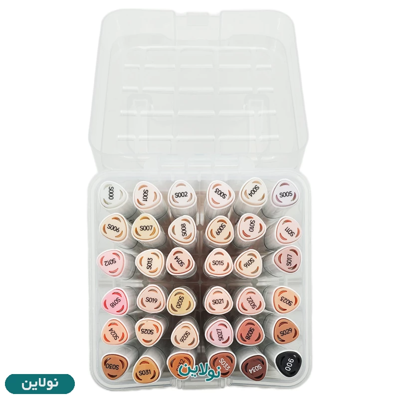 قیمت و خرید ماژیک طراحی مدل مارکر راندو 2 سر 36 رنگ طیف پوست وینتر کد 30036S | نولاین