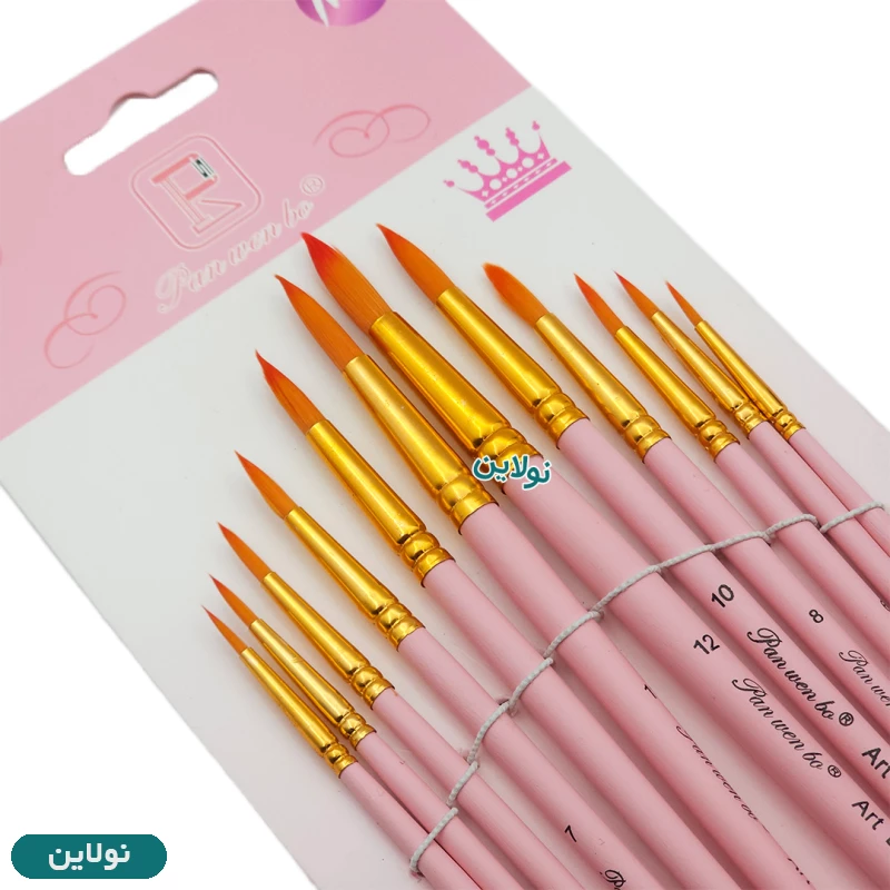 قیمت و خرید ست قلمو 6 عددی سر گرد مدل پاستلی آرتیست Artist Brush | نولاین
