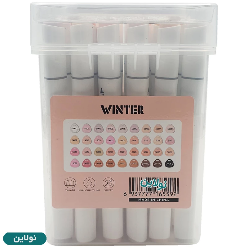 قیمت و خرید ماژیک طراحی مدل مارکر راندو 2 سر 36 رنگ طیف پوست وینتر کد 30036S | نولاین