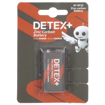 باتری کتابی 9 ولت دیتکس پلاس مدل Zinc Carbon 9V 9F22 بسته 1 عددی | نولاین