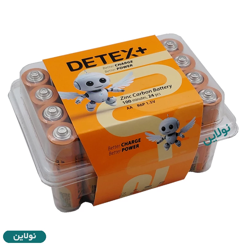 قیمت و خرید باتری قلم دیتکس پلاس مدل Zinc Carboon AA R6P 1.5v بسته 24 عددی | نولاین