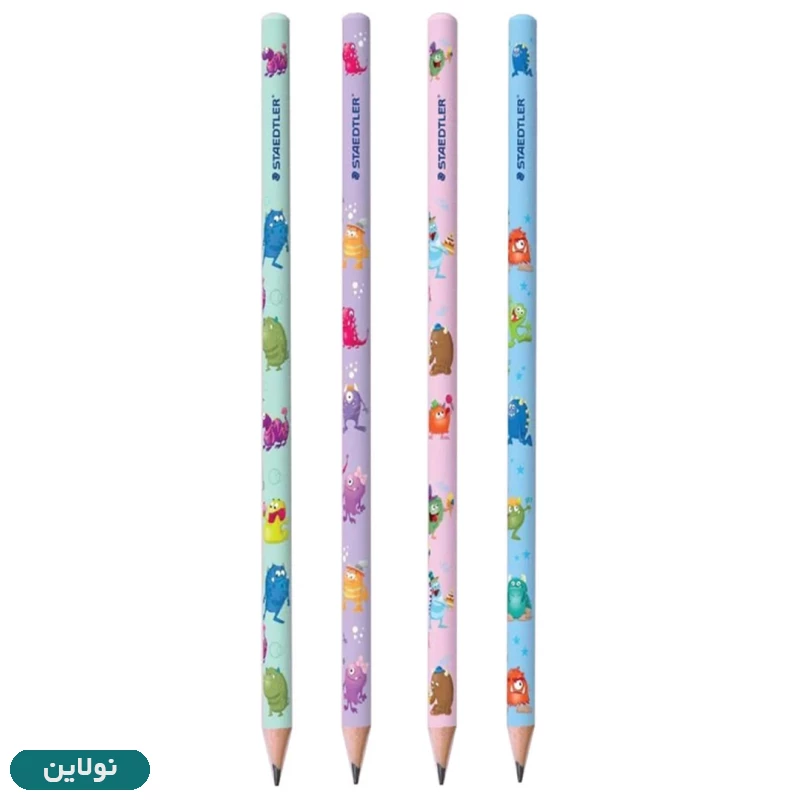 قیمت و خرید مداد مشکی استدلر سری موتیف Motif مدل مانسترز بسته 4 عددی | نولاین