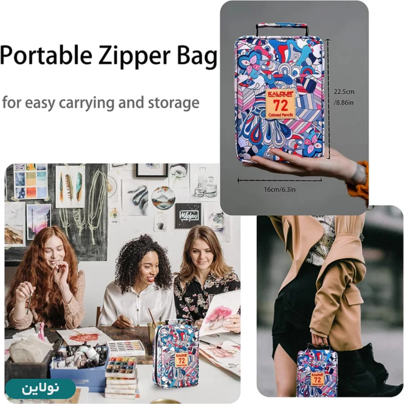 قیمت و خرید مداد رنگی 72 رنگ کیفی کالر کد CPS72 Blue | نولاین