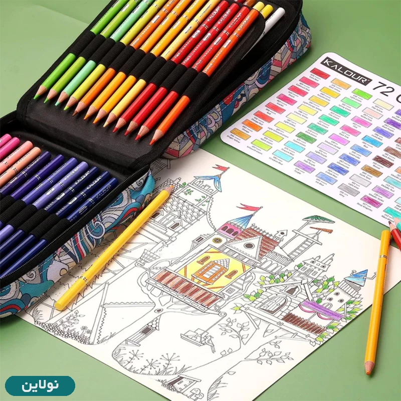 قیمت و خرید مداد رنگی 72 رنگ کیفی کالر کد CPS72 Blue | نولاین