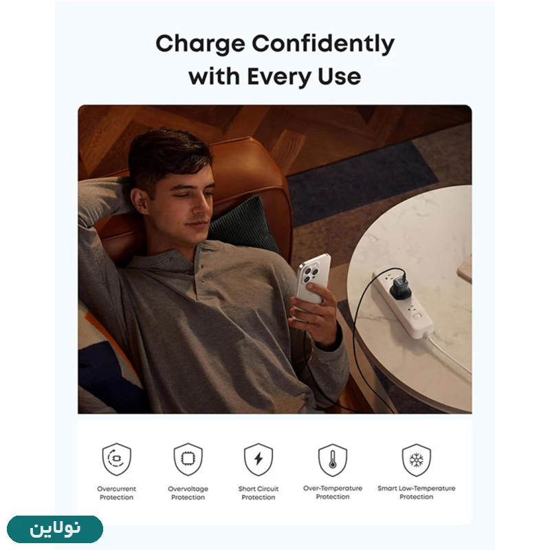 قیمت و خرید شارژر دیواری انکر 30  وات مدل Zolo 30W A26980 | نولاین