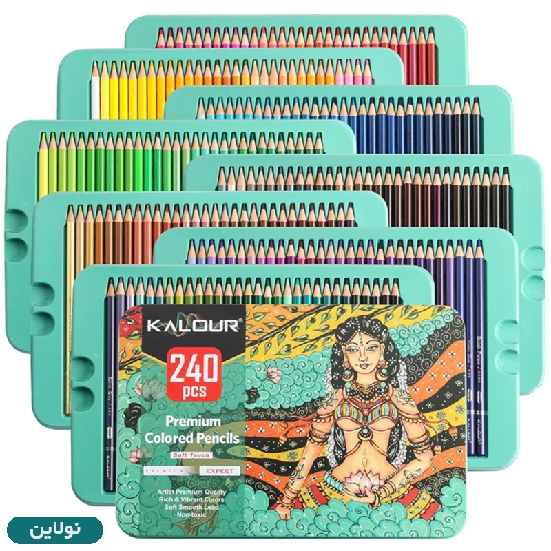 قیمت و خرید مداد رنگی 240 رنگ کالر جعبه فلزی | نولاین