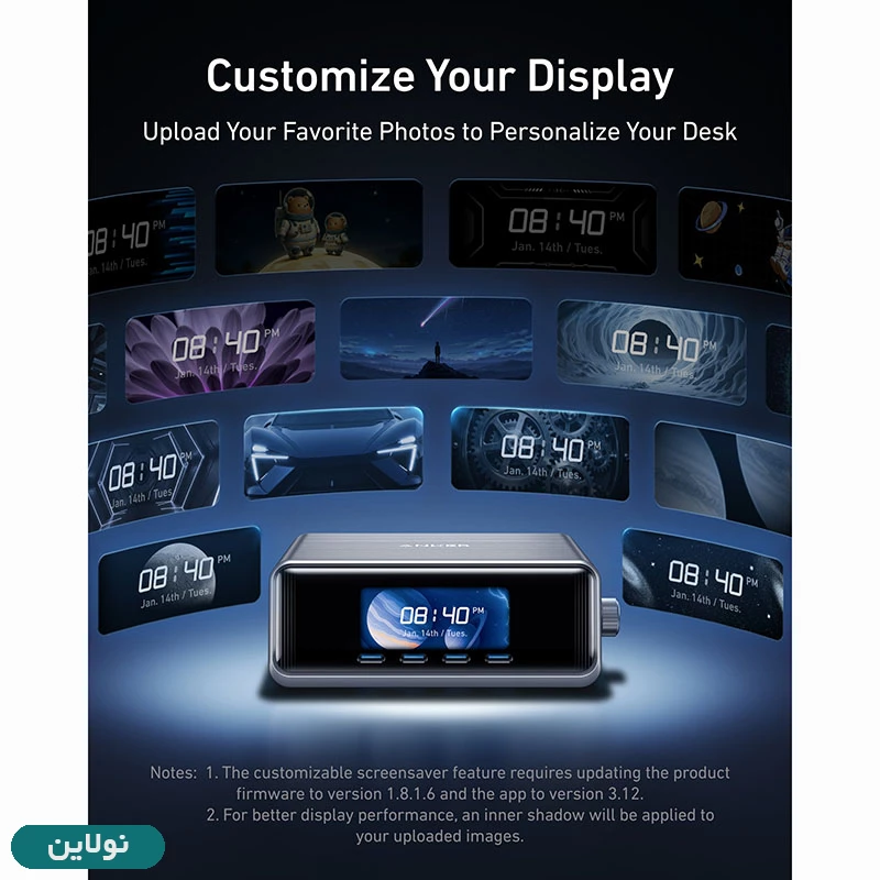 قیمت و خرید هاب شارژر رومیزی انکر 6 پورت 250W مدل Prime Charger A2345 | نولاین