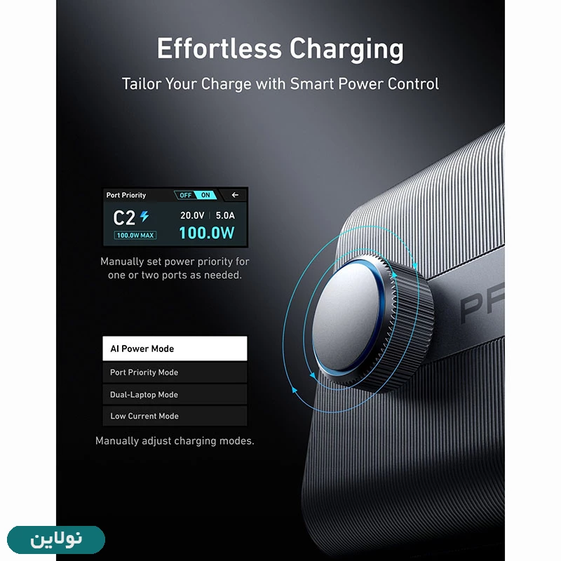 قیمت و خرید هاب شارژر رومیزی انکر 6 پورت 250W مدل Prime Charger A2345 | نولاین