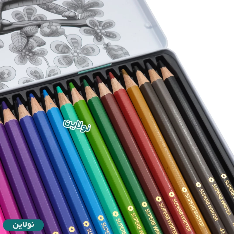 قیمت و خرید مداد رنگی 24 رنگ پیکاسو جعبه فلزی کد GOL24-T | نولاین