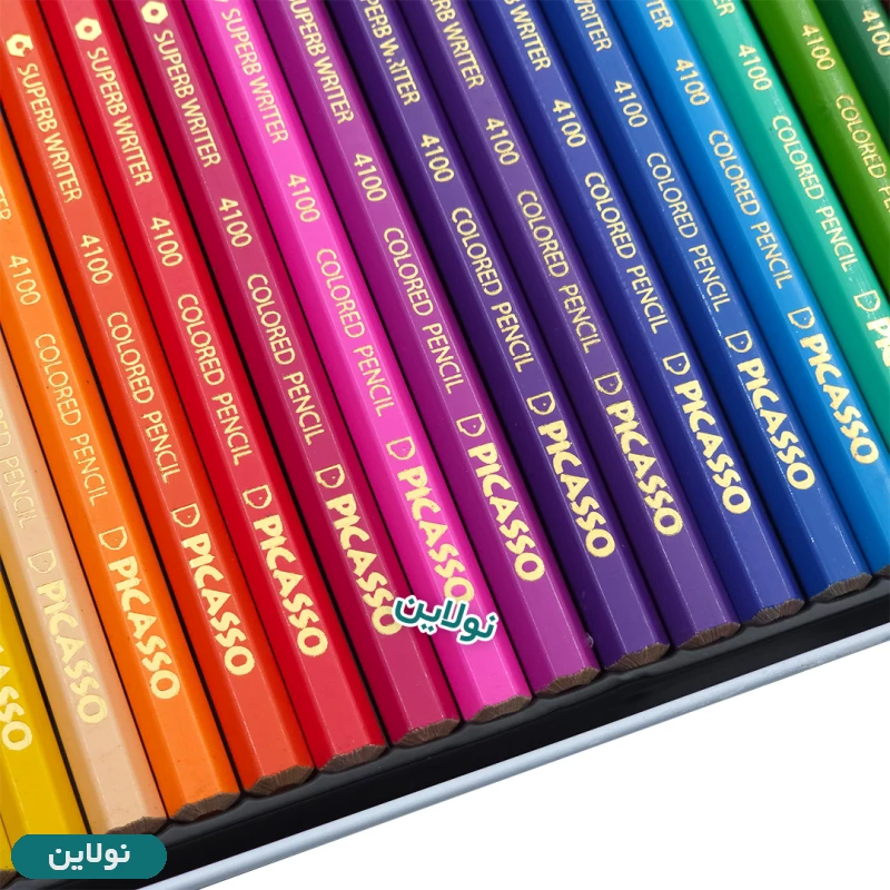 قیمت و خرید مداد رنگی 24 رنگ پیکاسو جعبه فلزی کد GOL24-T | نولاین